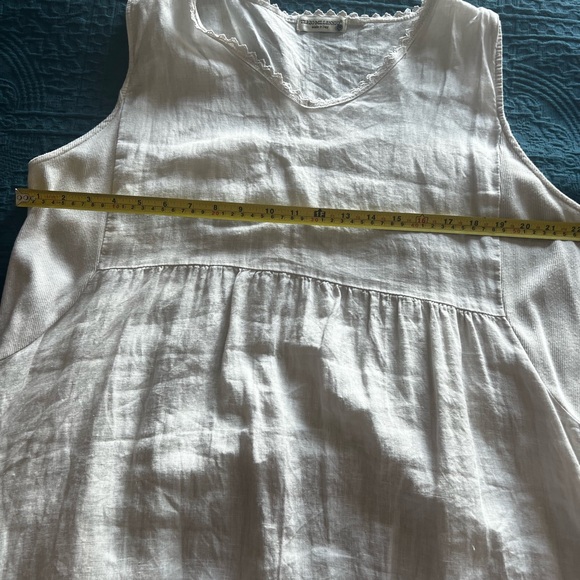 Terzo Millennio Cream Sleeveless Linen Dress size LX - Picture 7 of 8